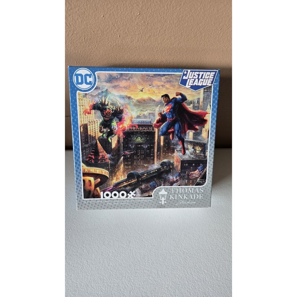NEW Sealed Thomas Kinkade DC Justice League 1000pc‎ Jigsaw Puzzle